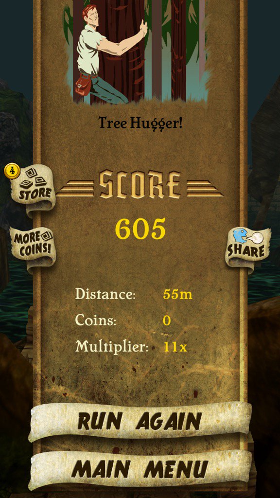 fizababar3's tweet photo. I got 605 points while escaping from demon monkeys. Beat that! https://t.co/7rdmG5ywAi #TempleRun https://t.co/OAmDpA8DPk