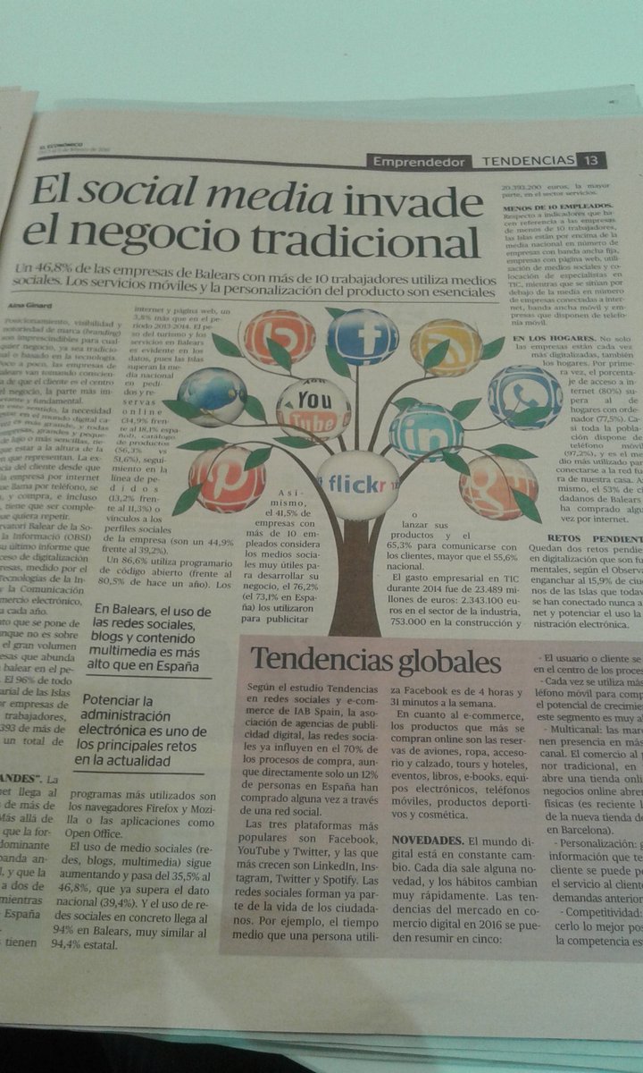 bernatpayeras's tweet photo. Publicacion de las nuevas tendencias del emprendedor #ECMUIB https://t.co/a0K8xDTiCX