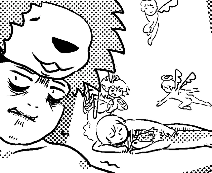 @sakamegane いまだにWEB上での解像度や見え方がはっきりとは把握できておらず、小さく描きすぎて細かい部分が潰れがちです。実はこんなシーンもあった鬱サキュ20話、更新されております!今後そういった部分も精進してまいります! 