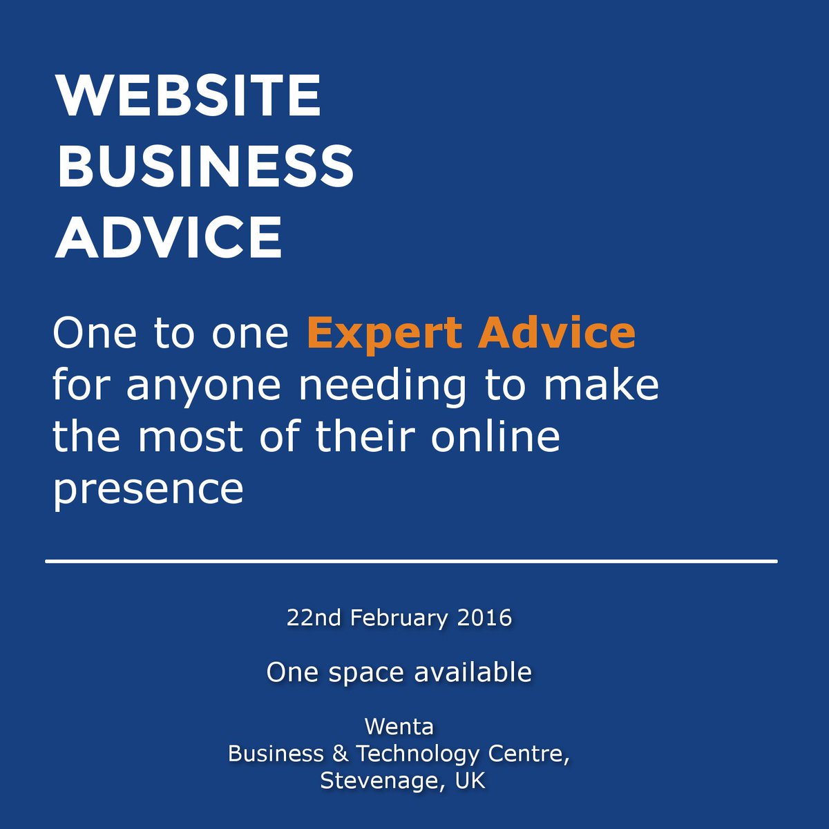 Pint_of_Milk's tweet photo. One more space available for our #Website Surgery on Feb 22nd. Book Now.  
https://t.co/KFxLHXr2TR @TheWentaGroup https://t.co/SrbpBmVXm5