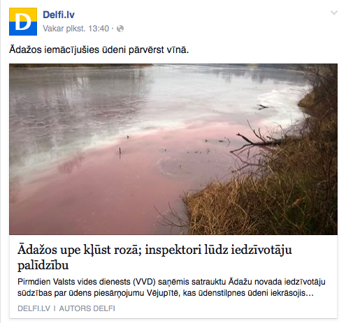 Kāda viela vai vielu maisījums varētu iekrāsot ūdeni rozā?