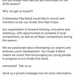 Photo by Cullybackey PipeBand (@CullybackeyPB)
