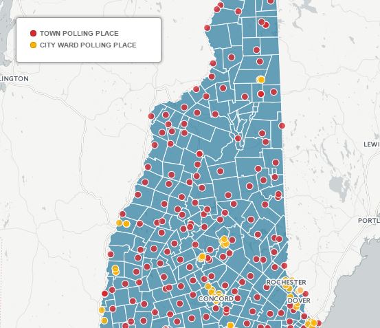 nhpr's tweet photo. N.H. Primary Map: Where to Vote in Your Town #NHPrimary #FITN https://t.co/MA6dm7SQvc https://t.co/isvZwYyLCv