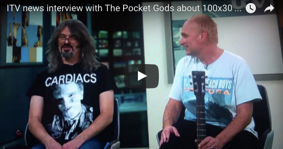100x30's tweet photo. Pocket Gods #100x30 appearance on ITVNews inc. live version on '0.007' #News #Interview https://t.co/yYskGEXoUd https://t.co/piHdl60U76