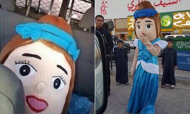 DailyMail's tweet photo. Saudi morality police arrest a sweet shop's mascot for costume 'showing skin' https://t.co/x3joUUZTpw https://t.co/42zU4Ml0jn