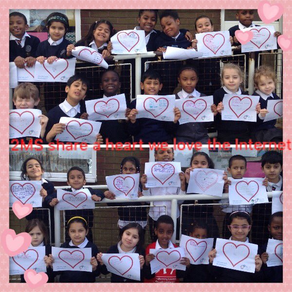 2MS share positive messages about the internet @VicParkAcademy @Miaatkinson79#shareaheart