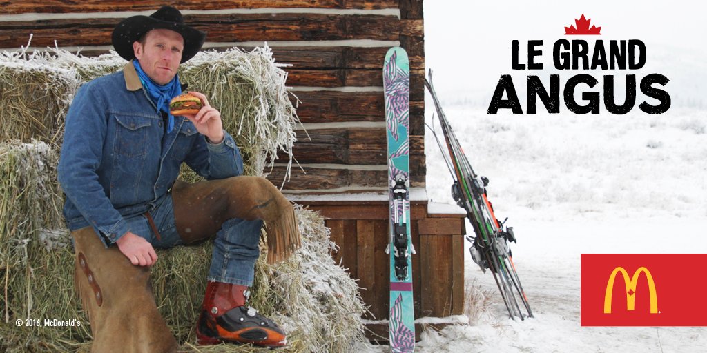 McDoCanada's tweet photo. Le #GrandAngus est-il approuvé par les grands cowboys? Voyez-le en action! https://t.co/rrD4DAiGg0 https://t.co/twFMv98K7h