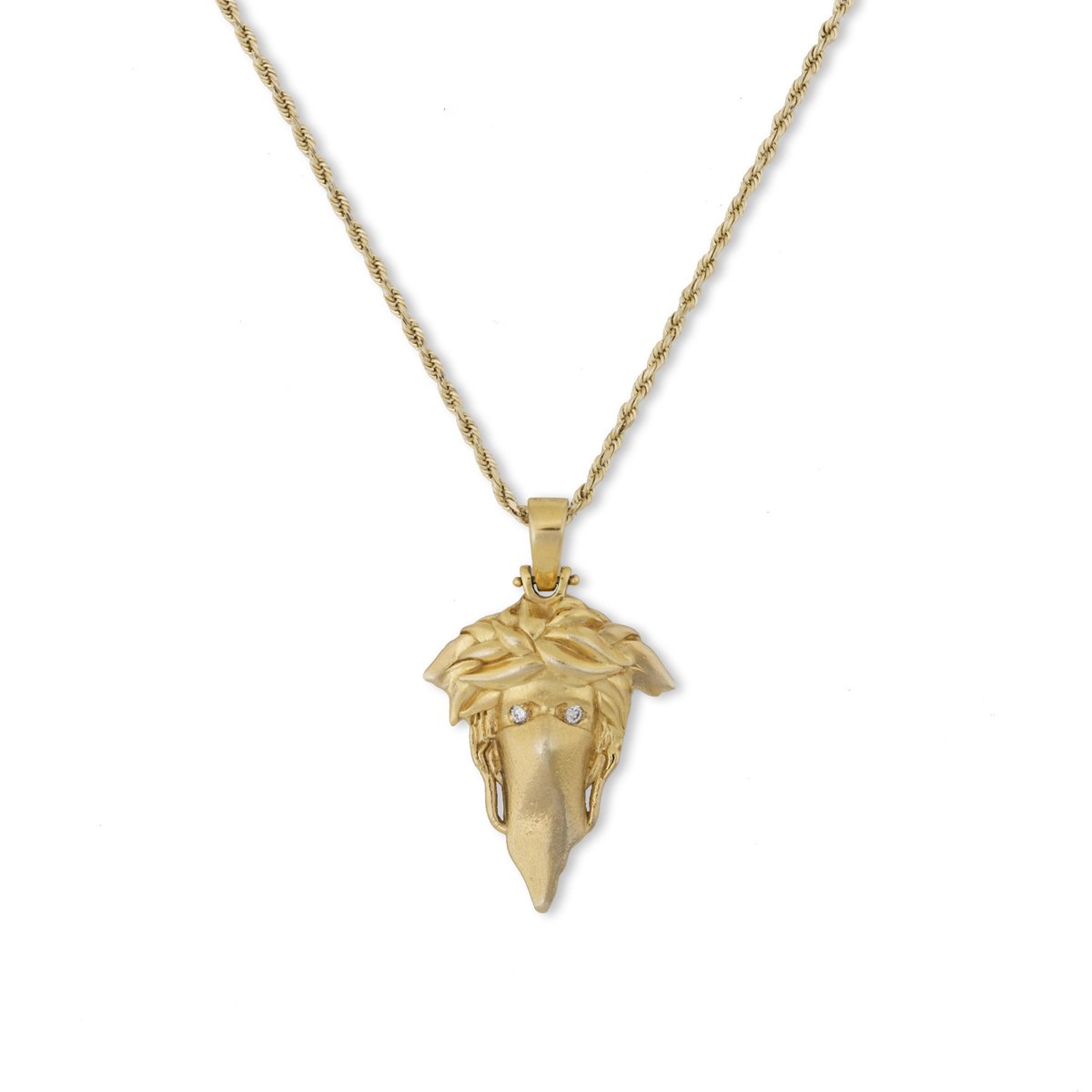 crooksncastles's tweet image. Gold Medusa pendants available exclusively online! Made to order, ships in 15 days. Go to crooksncastles.com