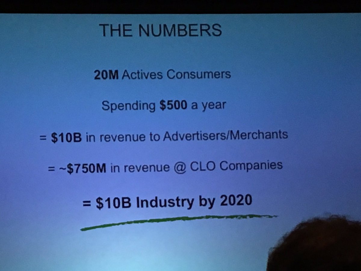 Carder: Inspiring the industry to get to $10 billion by #2020 <a href="/MoglApp/">Mogl</a> #CardLinxForum