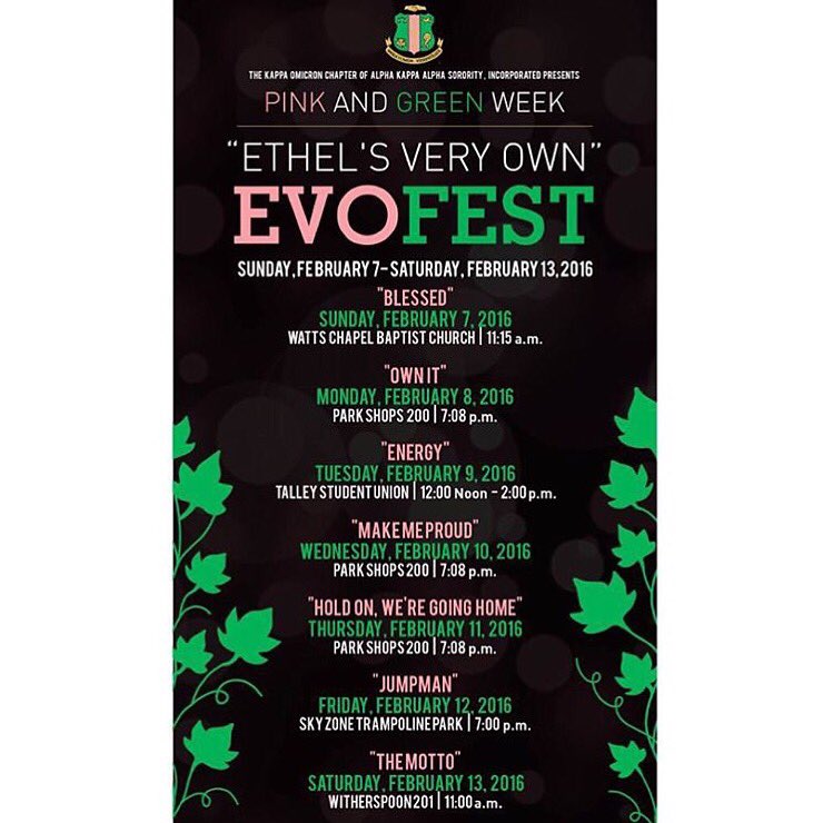 Join the Kappa Omicron chapter of Alpha Kappa Alpha Sorority, Inc. this week for Ethel's Very Own!