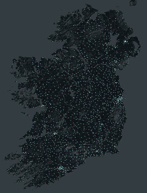 Hi-Rez map of #GAA fields around #Ireland, join us to play ☘ sports! <a href="/newjerseyirish/">NJ Irish</a> <a href="/IrishNetworkNJ/">IrishNetworkNJ</a> @AnalysisGAA