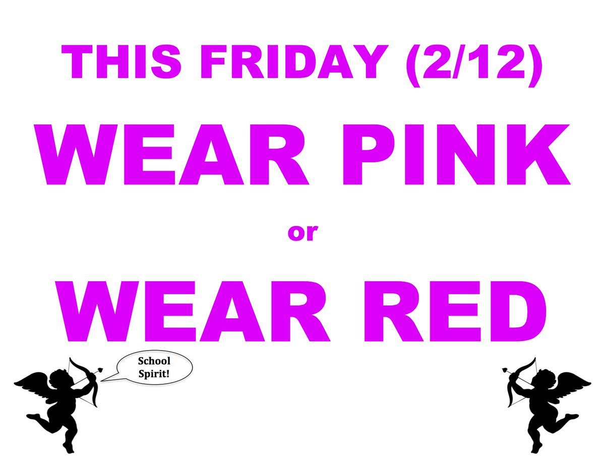 mrdtrotta's tweet photo. This Friday is our next theme day. Wear pink or red for Senior Sweetheart &amp; Valentine's Day! https://t.co/NaPrCBYQUM