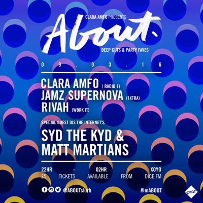 ABOUTclurb's tweet image. We're back! March 9th @XOYO_London with special guests @intanetz's Syd and Matt🙌🏾 tinyurl.com/zp6nes3 #ImABOUT