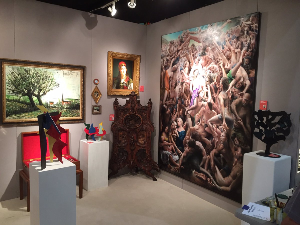vanfossanart's tweet photo. 'Drama MAGNIFICO' is in good company at the Palm Beach Show #art #legends #JohnSingerSargent #VanFossan https://t.co/QvkpnZuHLB