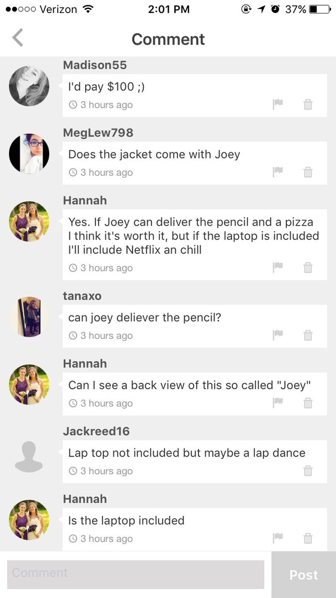 JackReed16's tweet photo. So I put Joey up for sale on the Internet https://t.co/cRB4IqaPLL