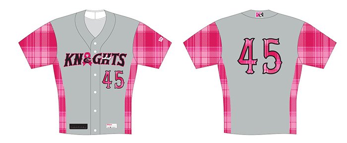 KnightsBaseball's tweet photo. #KnightsPromos: Our 11th Annual #PinkKnights game presented by @CLTRadiology & @belk, is set for May 14th! https://t.co/S9HYvdYAvH