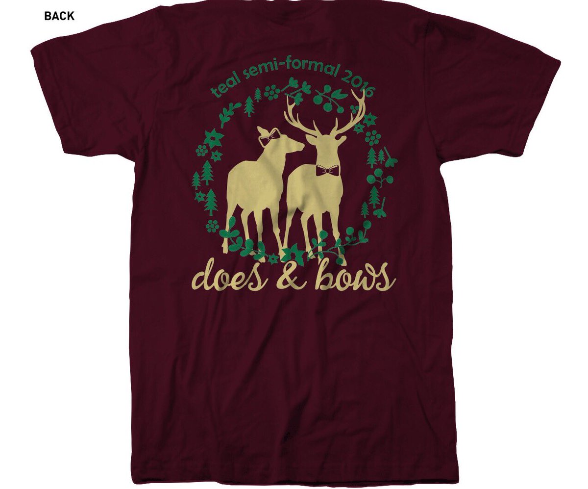 TealCL's tweet photo. Order your Teal Semi-formal t-shirt today through Thursday at the front desk! #DoesAndBows https://t.co/GoJaCr2eJV