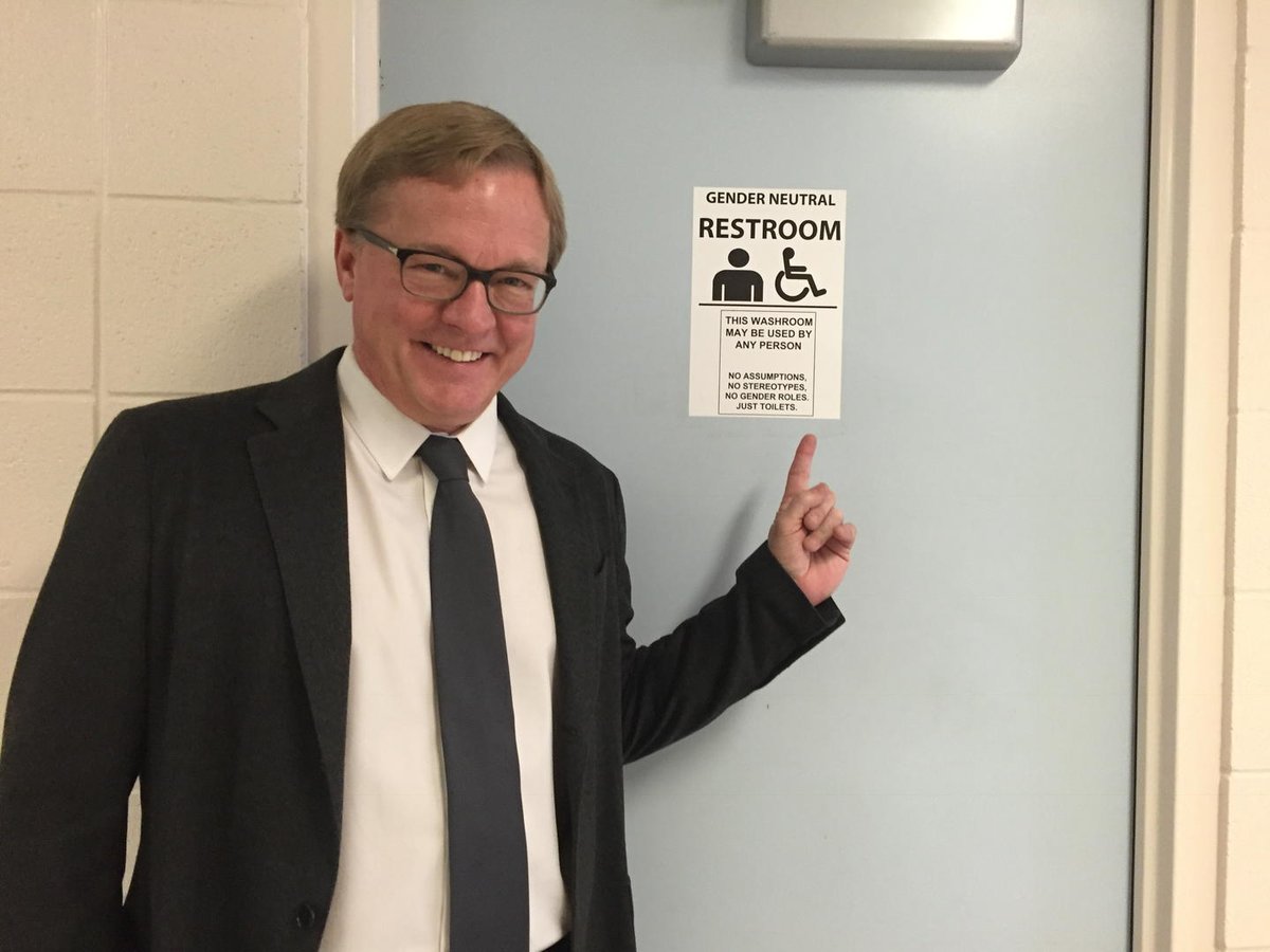 Gender-neutral washrooms at Jasper Place. Great initiative #abed