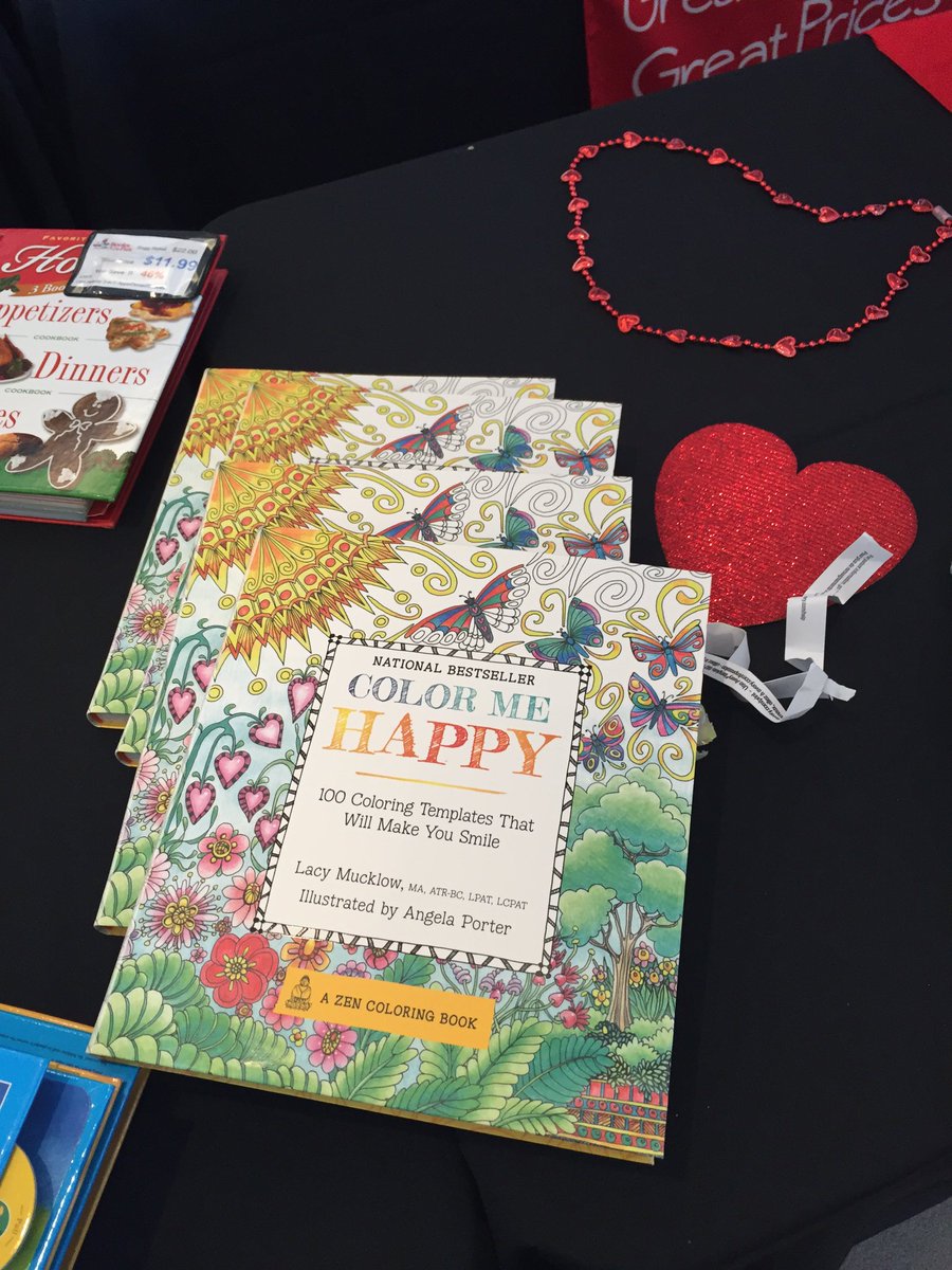 Coloring books to relieve stress &amp; other cool books &amp; gifts on sale today in the lobby. #booksarefun