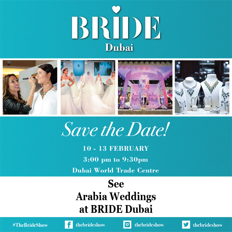 ArabiaWeddings's tweet photo. Visit us at #BRIDEDubai from 10-13 Feb. We're in the Creating the #Celebration area.
.@thebrideshow
#DubaiBrides https://t.co/lbFdoAoBJn