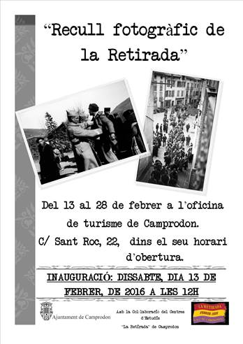 ajcamprodon's tweet photo. Aquest dissabte 13 febrer 12h INAUGURACIÓ de l'EXPOSICIÓ sobre LA RETIRADA. Més info a https://t.co/CVuHcBoXtr https://t.co/d6jUbzohak