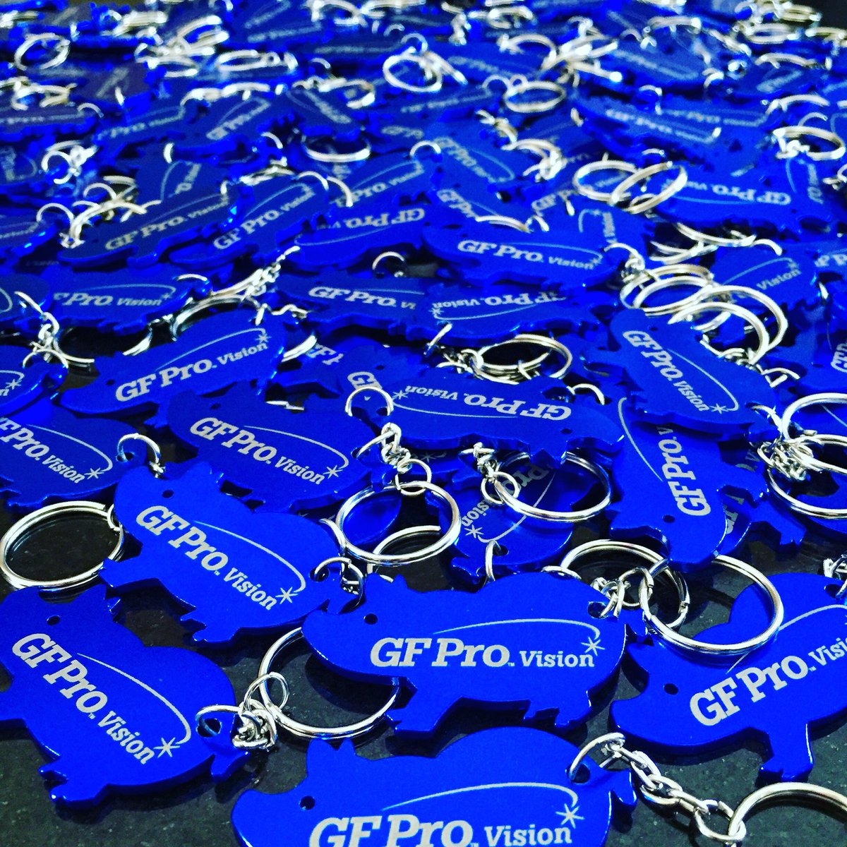 VibeLaser's tweet photo. Custom laser etched key chains. These pig are made from aluminum and double up as bottle openers. Vibe Laser LLC https://t.co/SeQ2iyWh4o