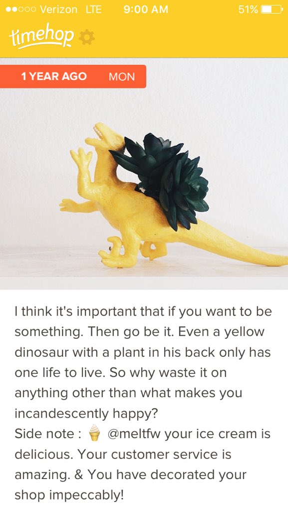 1 year ago <a href="/MELTIceCreams/">MELT Ice Creams</a>! So excited for all the great things you're doing! 😘🍦🍦