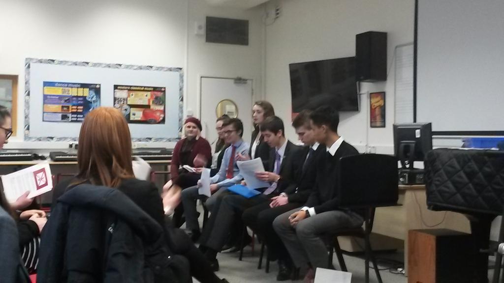 <a href="/JsyYouthParl/">Jsy Youth Parliament</a> election hustings beginning. Wide variety of parties represented. If only the States was like this.