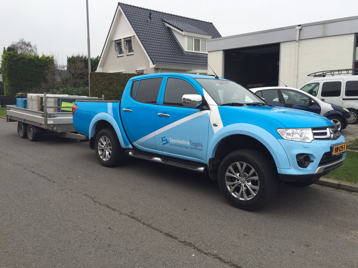 Vandaag de auto terug van <a href="/JabeReclame/">JaBe Reclame</a>  We zijn blij met het eindresultaat en hopen er veel #tegels mee te vervoeren