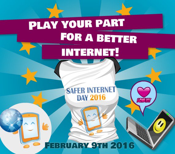 Today is Safer Internet Day! Let's make the internet a better place. Do your part and #shareaheart! #SID2016