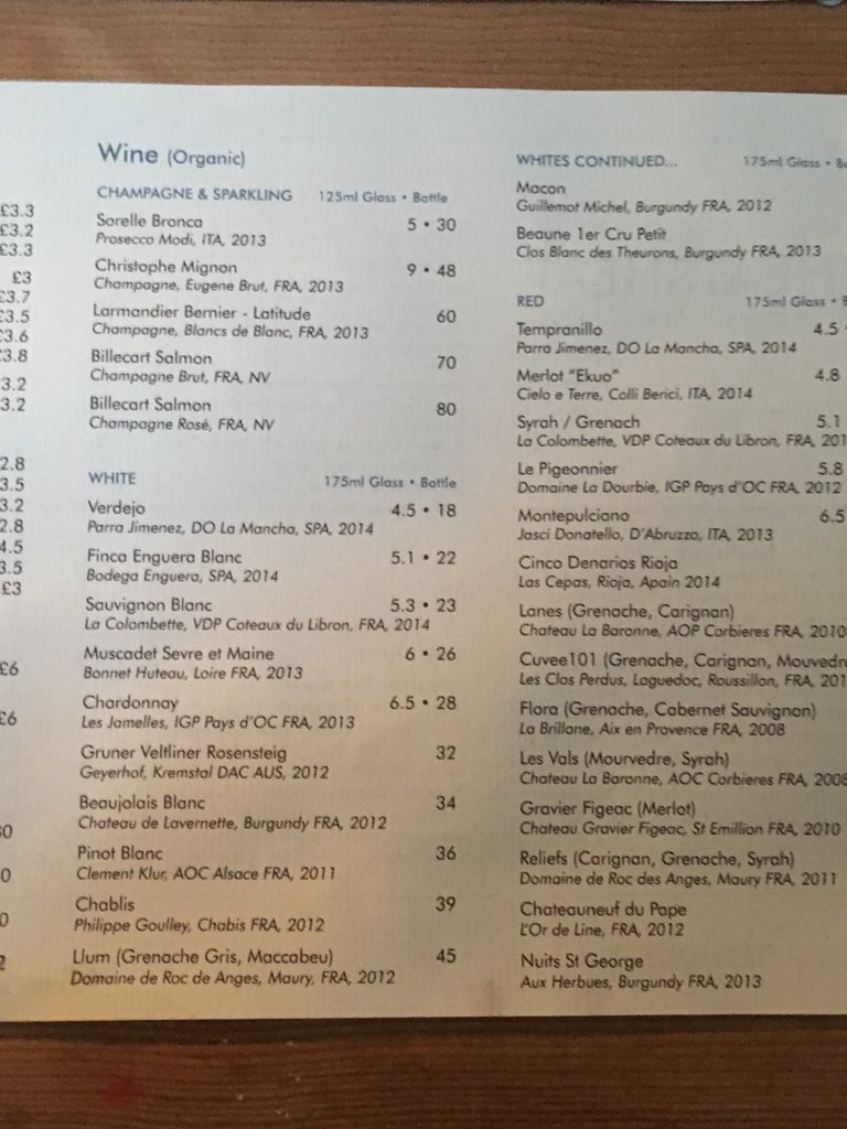 NothingButGrape's tweet photo. Always a treat to walk into The Wheatsheaf Chilton Foliat and see a cracking wine list.#organic #amazingpub https://t.co/O7lVwzHw8X
