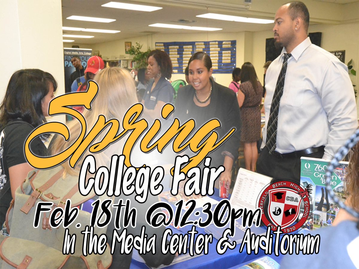 DBHSpathfinder's tweet photo. #SpringCollegeFair will be here next week in both the media center and the auditorium! https://t.co/zmOkJlm8JW