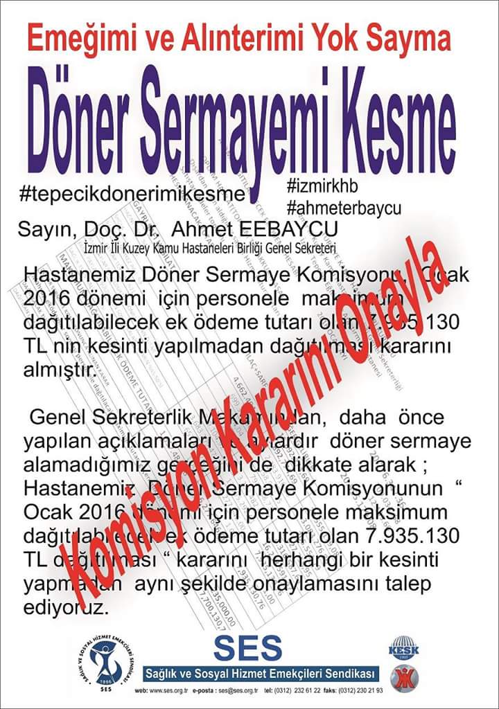 ulgenmevlut's tweet photo. Döner Sermayemi Kesme
Hastanemiz Döner Sermaye Komisyonu   kararını onayla. 
#tepecikdonerimikesme
#ahmeterbaycu https://t.co/qVCtDbymi2