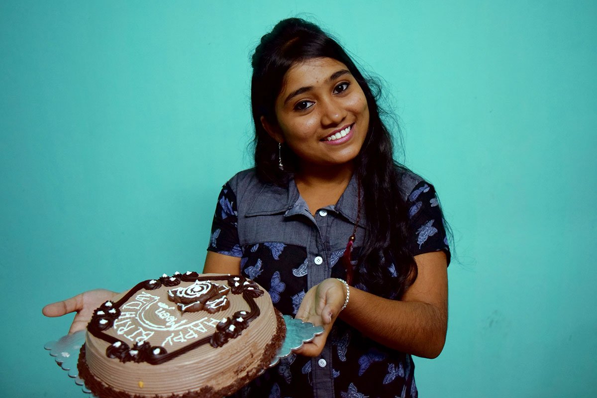 PursuitInt's tweet photo. A massive happy birthday to Mousumi, one of the girls from our RAMP project. Here she is with her cake! https://t.co/50heHybI3J