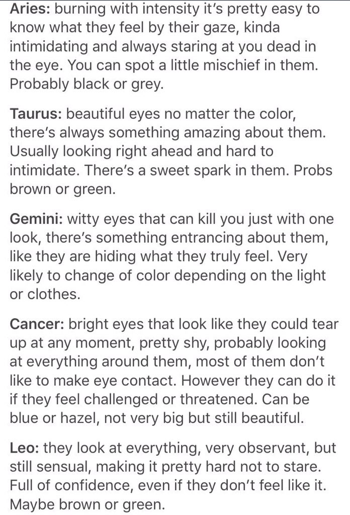 aesthetasrology's tweet photo. the signs gazes https://t.co/YMDmUU2RZI