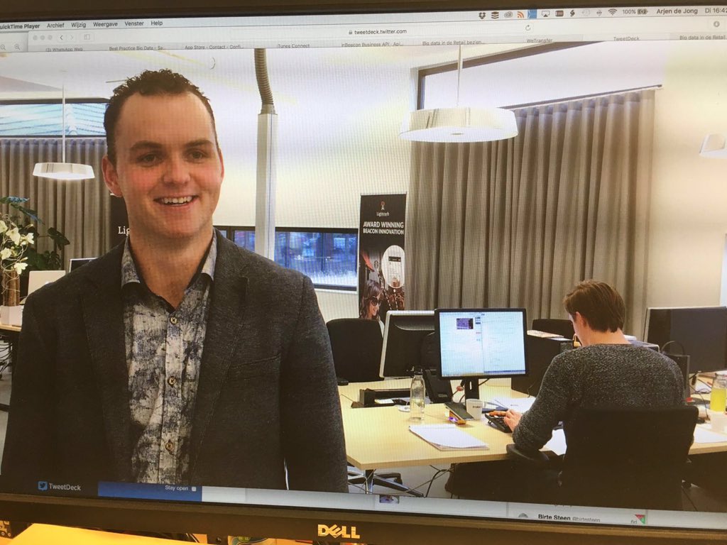 atevandermeer's tweet photo. Our @Lightcurb marketing and sales manager @arjendj did an interview about #ibeacon #IoT for @RTLnieuws 19:30 https://t.co/raEYv3FKNr