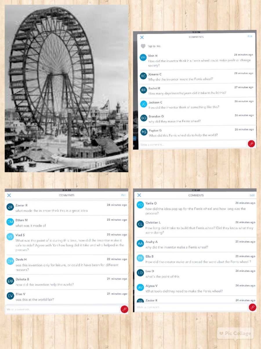207burley_sixth's tweet photo. This morning we generated inquiry questions around inventions from the Industrial Revolution using @seesaw #inquiry https://t.co/r54F5CNO9F