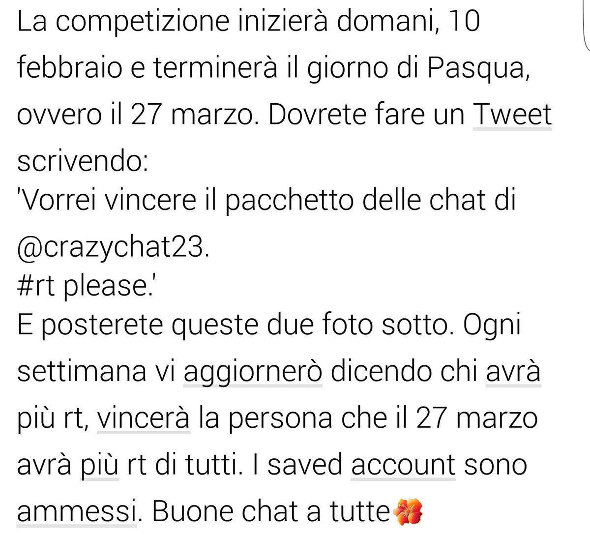 crazychat23's tweet image. #rt se partecipi. Vi voglio in tante.
-alex 🌺