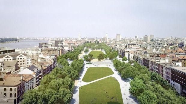 Gedempte Zuiderdokken in Antwerpen worden grote groene zone ebx.sh/1LesgEw