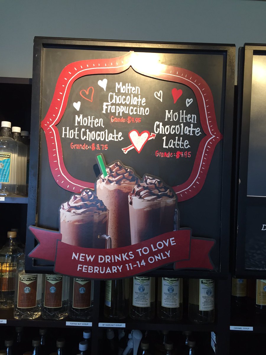 Valentines Day is approaching !!!! Come try something yummy! <a href="/Starbucks/">Starbucks</a> <a href="/starbucksprtnrs/">Starbucks Partners</a> <a href="/EricLongSBUX/">Eric Long</a> <a href="/amy_tingler/">Amy Tingler</a>