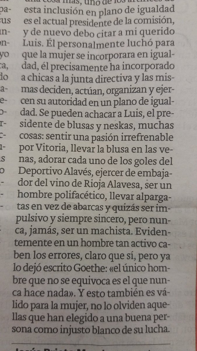 Zuriro's tweet photo. Que seríamos las feministas sin ti! Gracias Izaga por "tu pasión irrefrenable por Vitoria" y "por usar alpargatas" https://t.co/KqSLBG3bq8