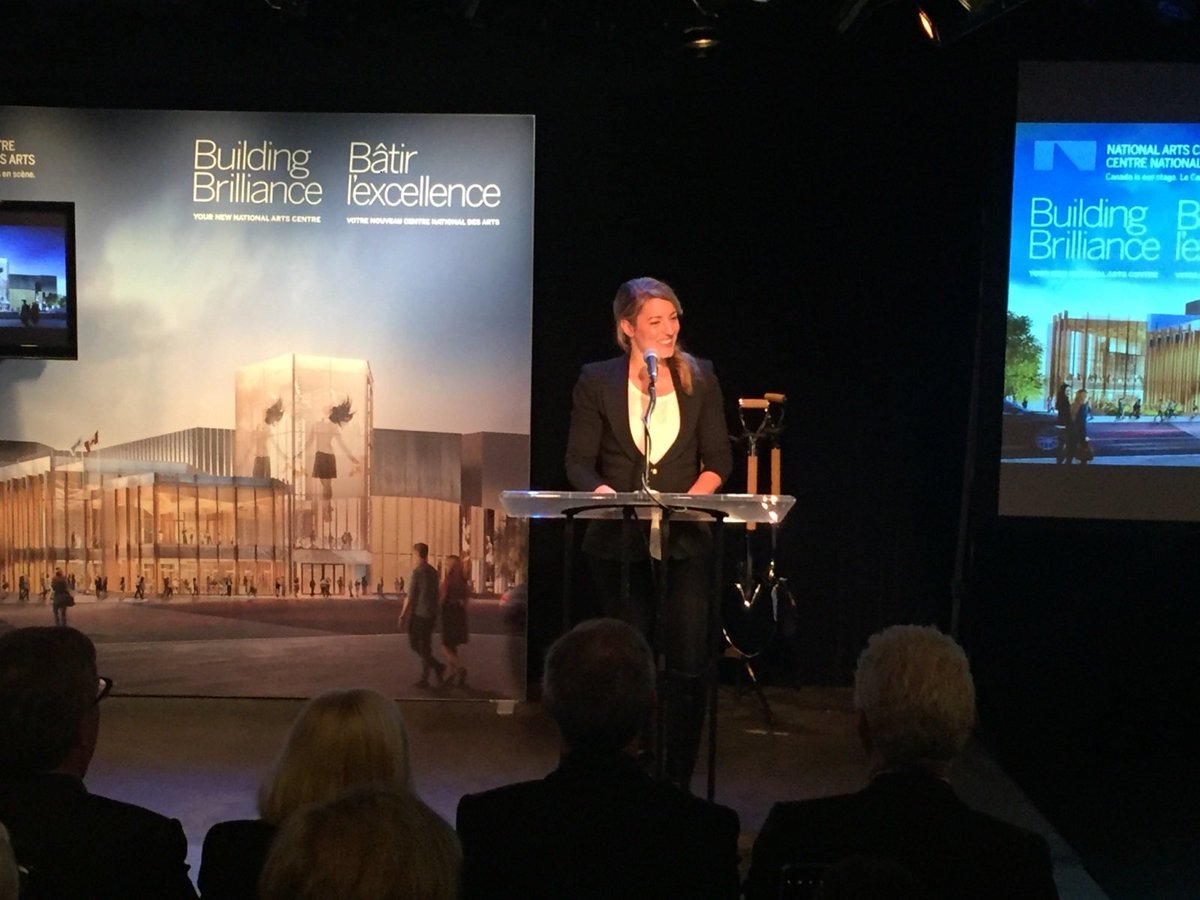melaniejoly's tweet photo. Close to 50 years after its opening we are reinvesting in @CanadasNAC to mark Canada’s 150th. #NAC2017 #cdnpoli https://t.co/rG7waRBX2V