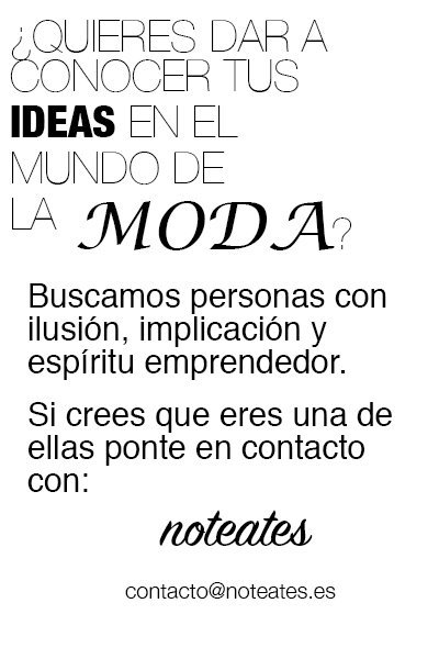 NOTEATESS's tweet image. ¿Quieres dar a conocer tus ideas en el mundo de la moda?  
contacto@noteates.es #Moda #Diseñador #Diseñadora