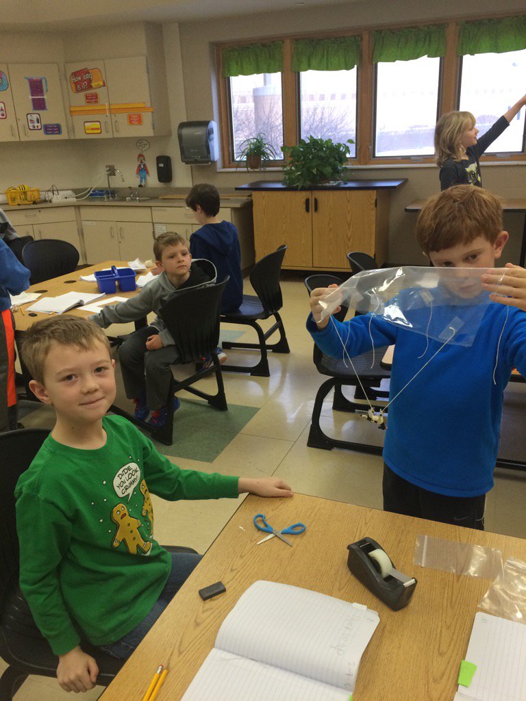 Sheep Leap second graders explore air resistance
