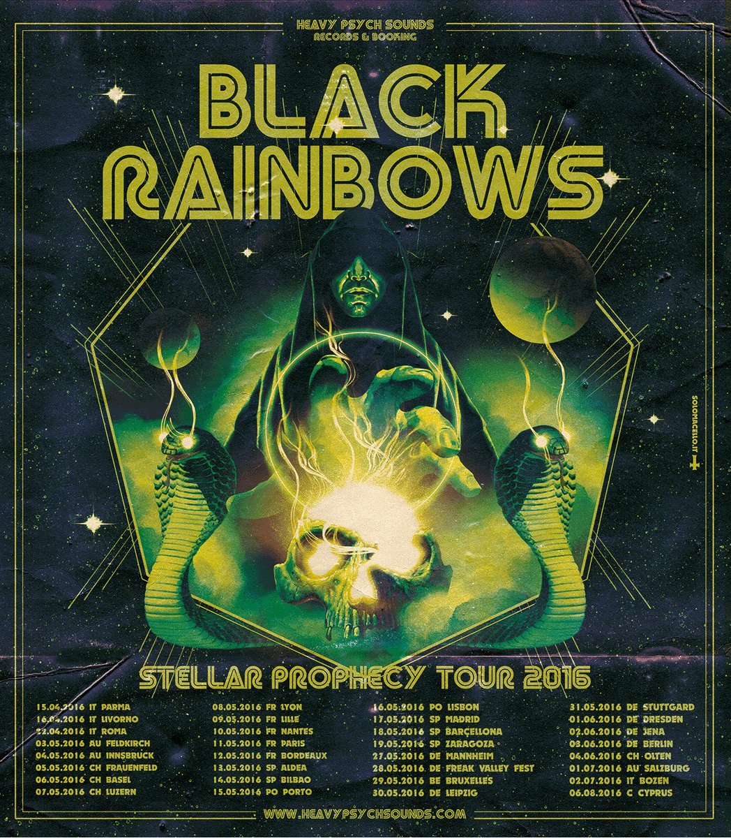 Italian heavy psychsters <a href="/BLACKRAINBOWSii/">BLACK RAINBOWS</a> announce full European tour in support
of new album "Stellar Prophecy"!