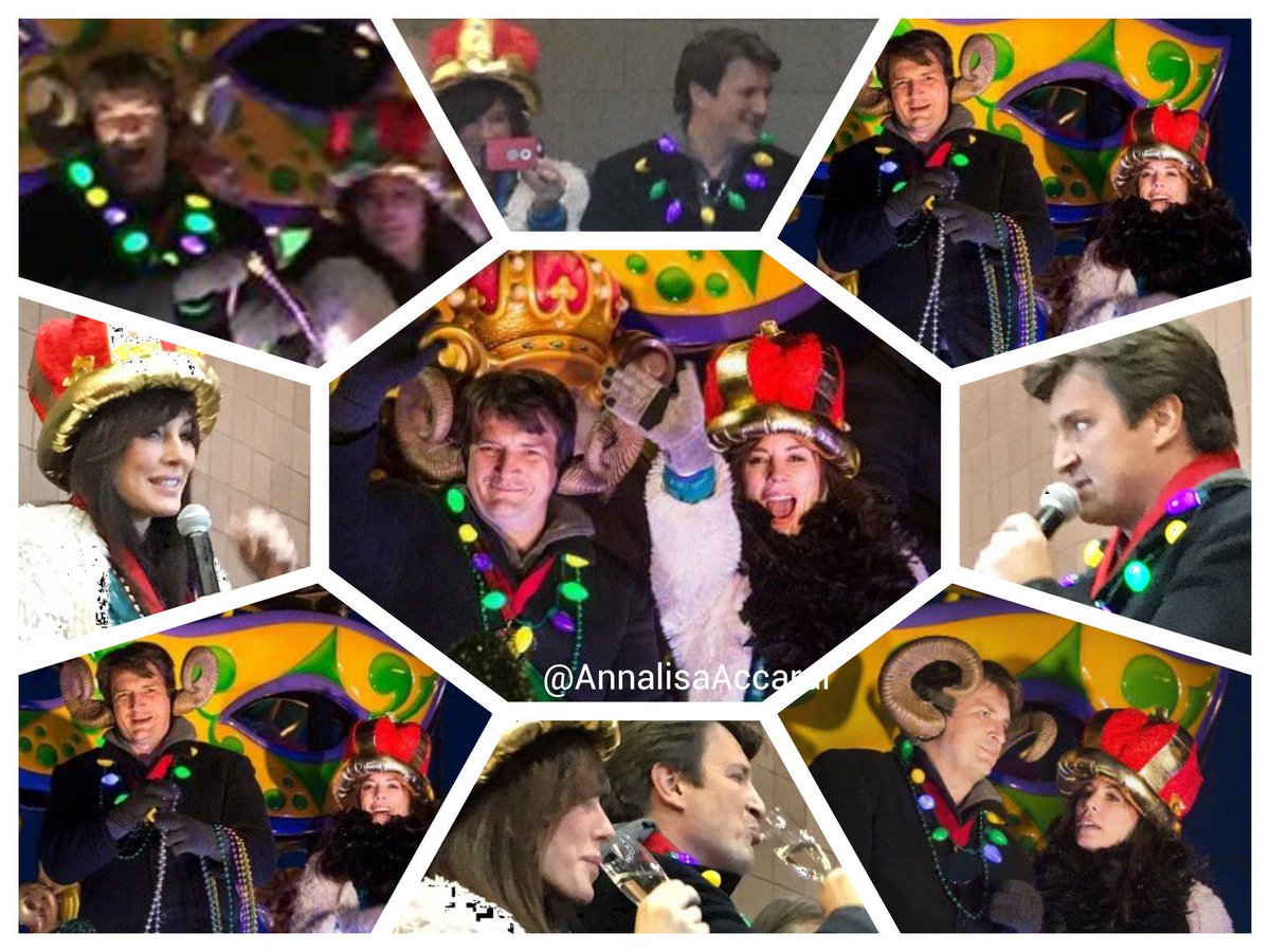 AnnalisaAccardi's tweet photo. @NathanFillion with @KristaAllenXO at the #OrpheusParade in #NewOrleans @KreweofOrpheus https://t.co/GNNkdAtcRb