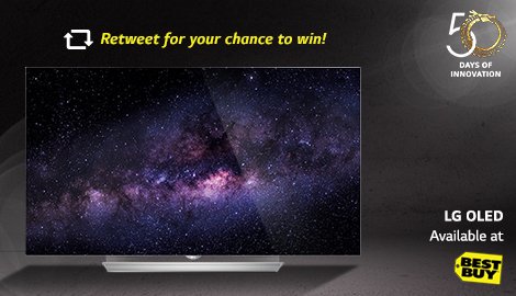 RT &amp; you could win an OLED TV! #FutureIsHere now at <a href="/BestBuy/">Best Buy</a>! #sweepstakes rules bit.ly/ManFromTheFutu… ends 3.28
