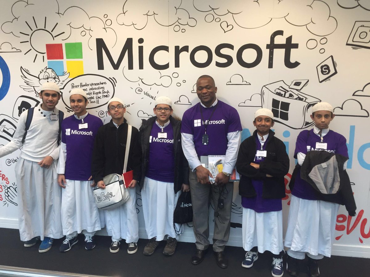 AMSUK_'s tweet photo. Students from Al-Hikmah School at Microsoft labs today. https://t.co/AbcGyWJuvm