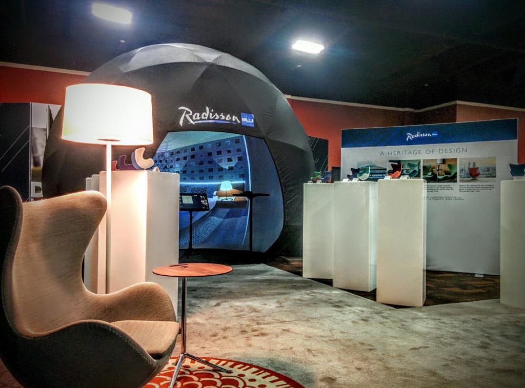 RadissonHotels's tweet photo. The #RadissonBluPrint dome is set up at #CRHG2016 in Las Vegas. Keep up with the event at https://t.co/aRhQPQN1tQ https://t.co/Szv63Jg7Rv