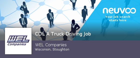NeuvooMadison1's tweet photo. New #job opening at WEL Companies in #Stoughton - #CDL #A Truck Driving Job #jobs https://t.co/jfNVH5KIbj https://t.co/6XHKF0otqm